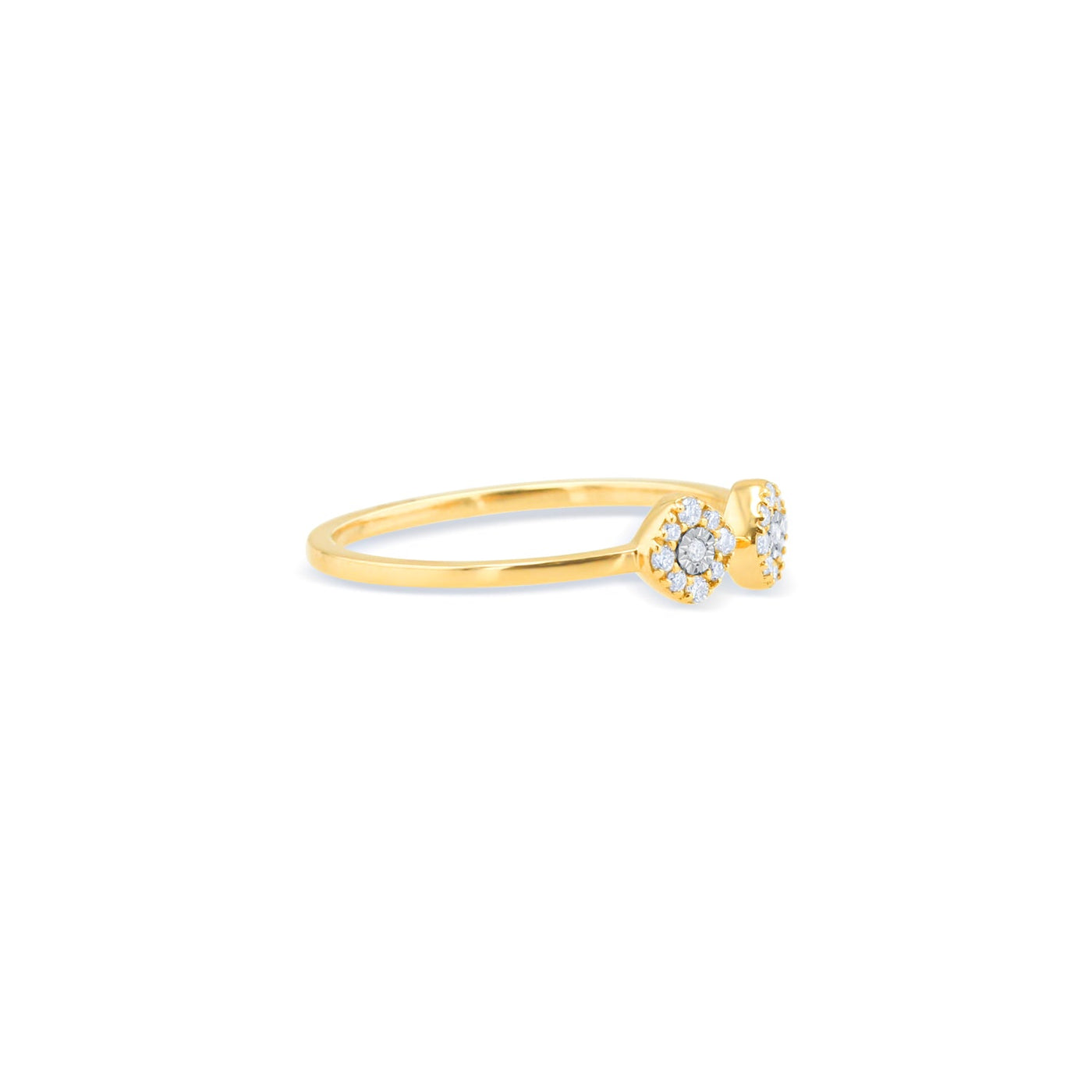 Lucchi Italy 18k White & Yellow Gold with Diamond - Ring Style 47 (Size 14)