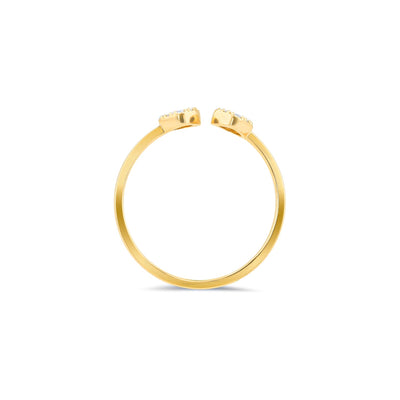 Lucchi Italy 18k White & Yellow Gold with Diamond - Ring Style 47 (Size 14)