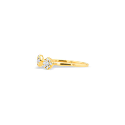 Lucchi Italy 18k White & Yellow Gold with Diamond - Ring Style 47 (Size 14)