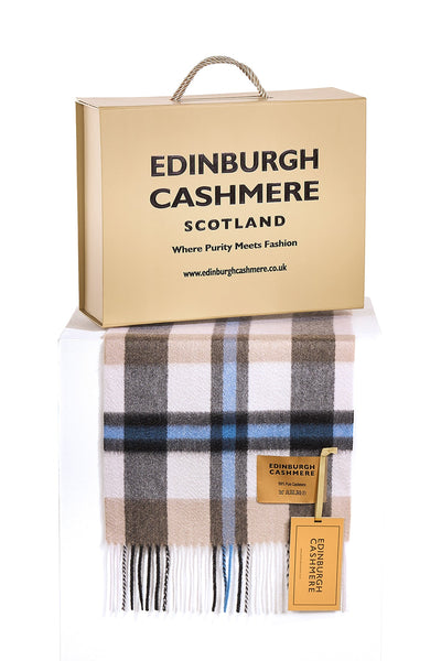 DC Scott Cashmere Scarf Blue/Camel
