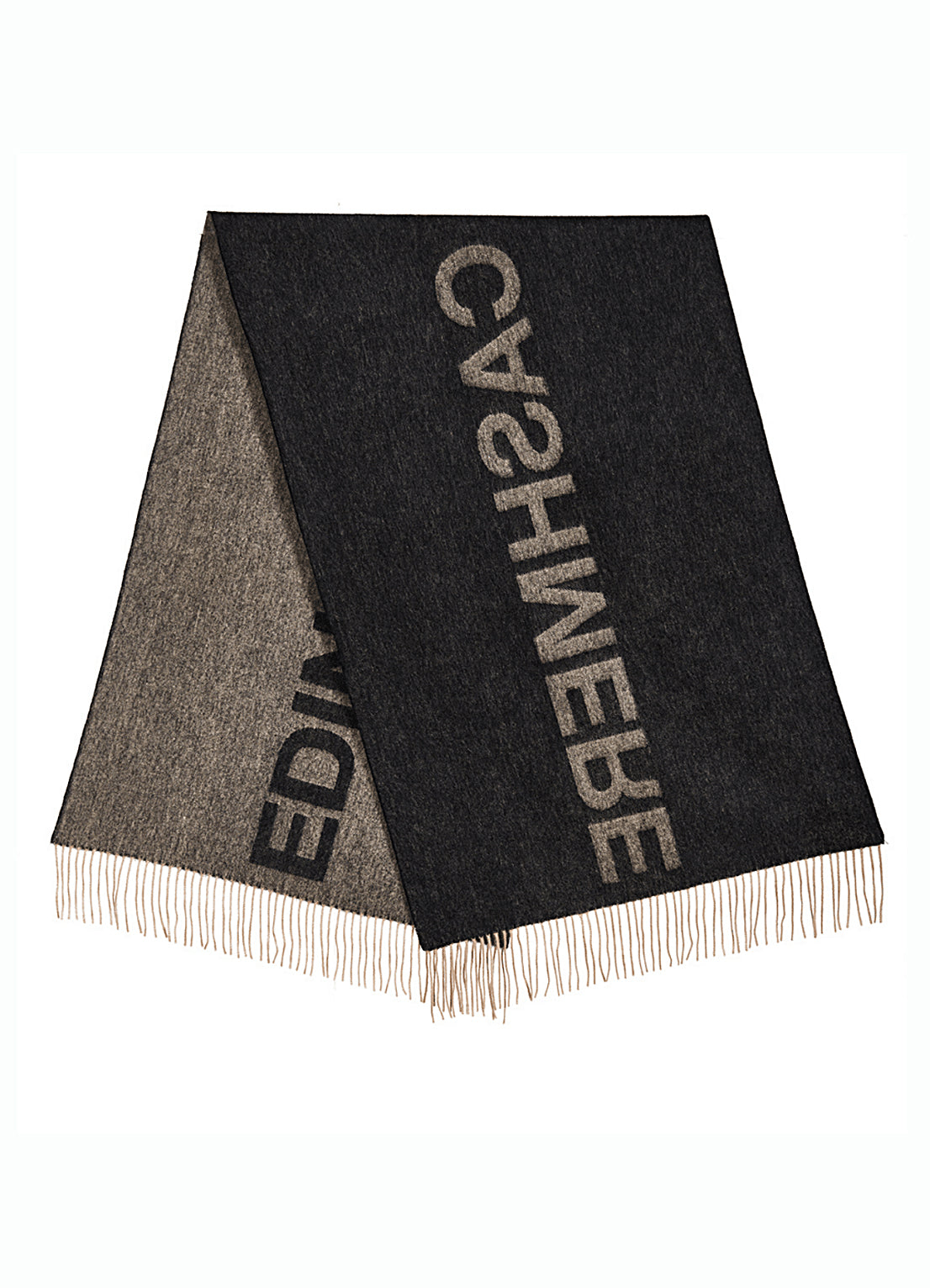 Lucchi Italy Edinburgh Charcoal Stole 100% Pure Lambswool