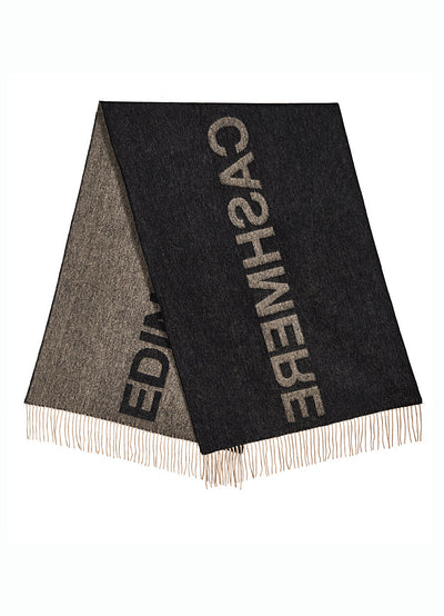 Lucchi Italy Edinburgh Charcoal Stole 100% Pure Lambswool
