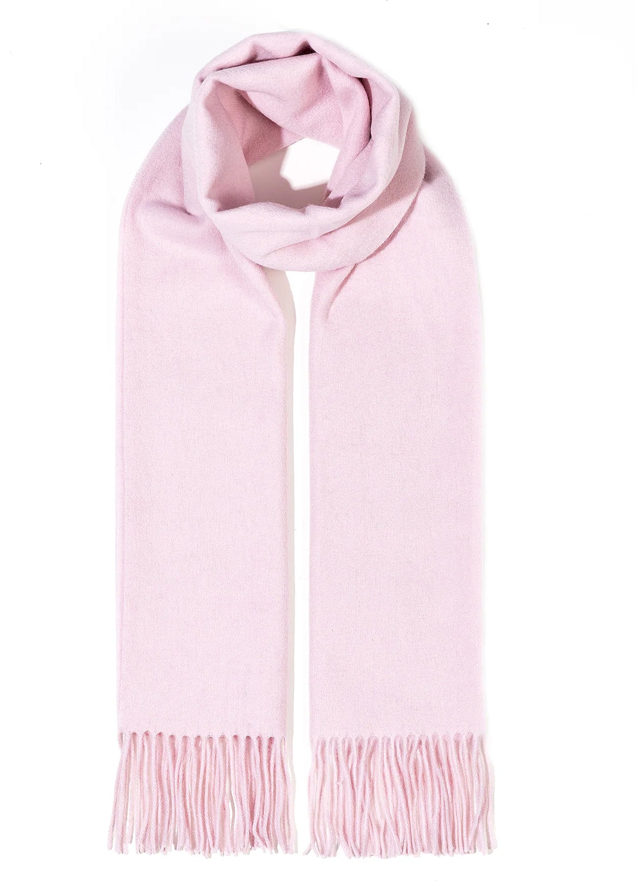 Lucchi Italy Scarf Plain Light Pink 100% Pure Lambswool