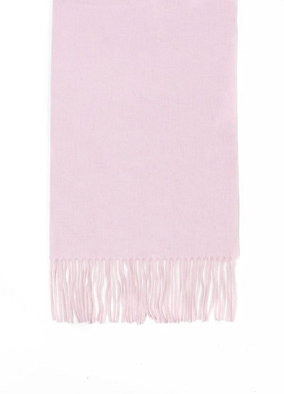 Lucchi Italy Scarf Plain Light Pink 100% Pure Lambswool