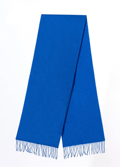 Lucchi Italy Scarf Plain Dark Blue 100% Pure Lambswool