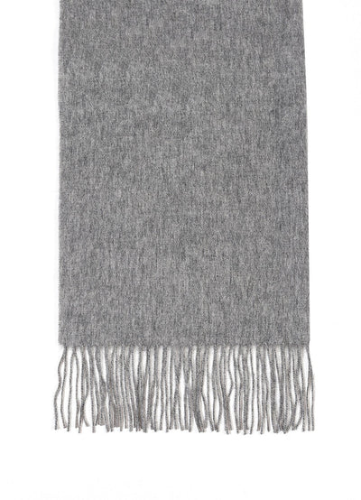 Lucchi Italy Scarf Plain Grey 100% Pure Lambswool