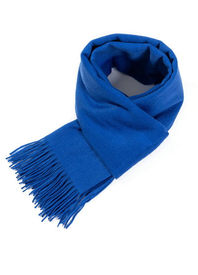 Lucchi Italy Plain Scarf Dark Blue Oversized Wrap 100% Pure Lambswool