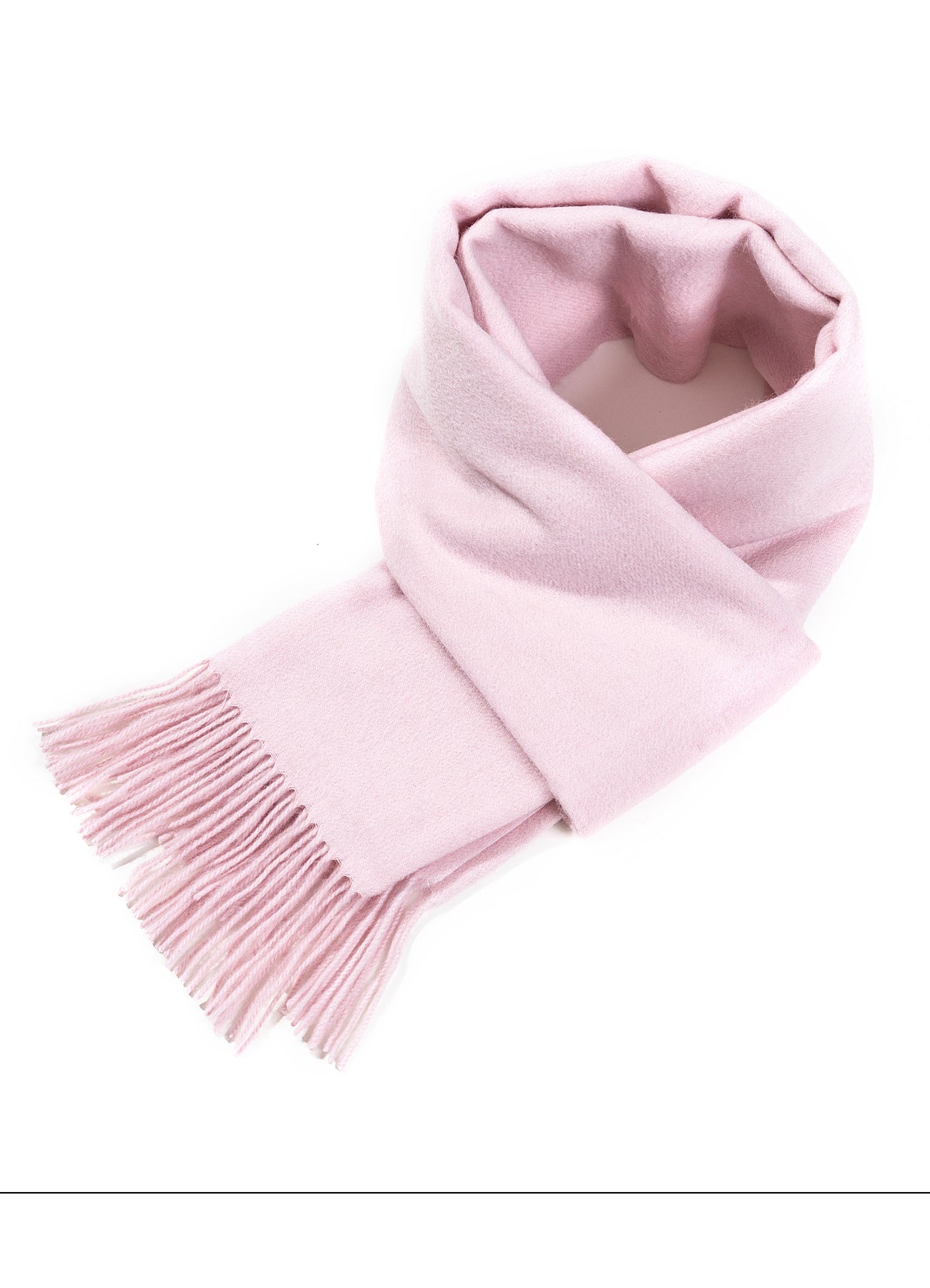 Lucchi Italy Plain Scarf Light Pink Oversized Wrap 100% Pure Lambswool