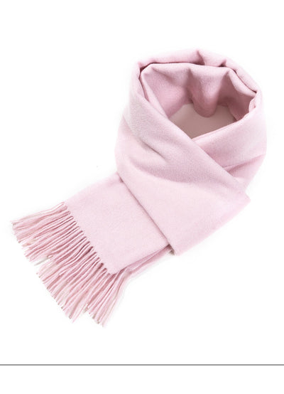 Lucchi Italy Plain Scarf Light Pink Oversized Wrap 100% Pure Lambswool