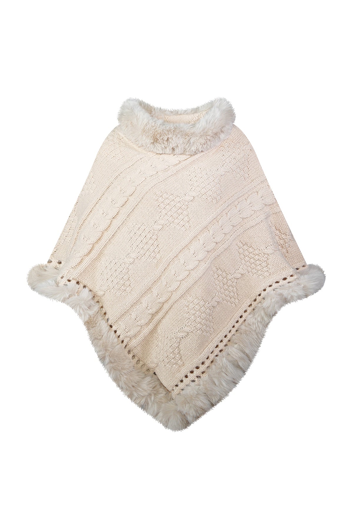 Lucchi Italy Women's Poncho - Cream