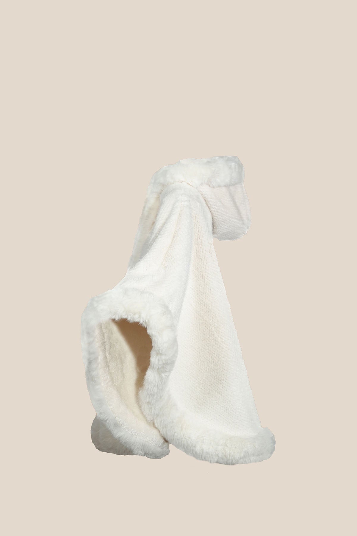 Lucchi Italy Women's Hooded Cape - White