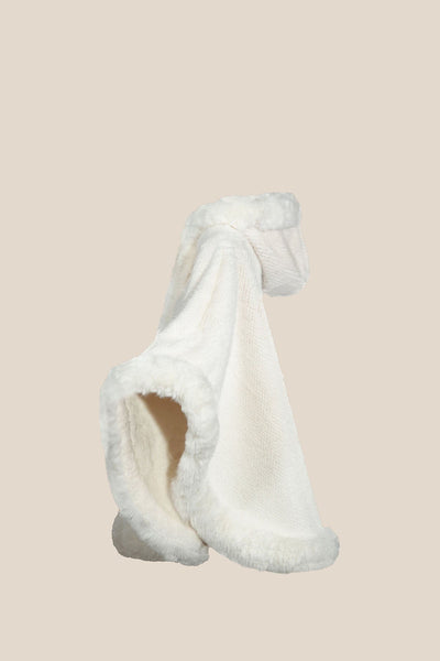 Lucchi Italy Women's Hooded Cape - White