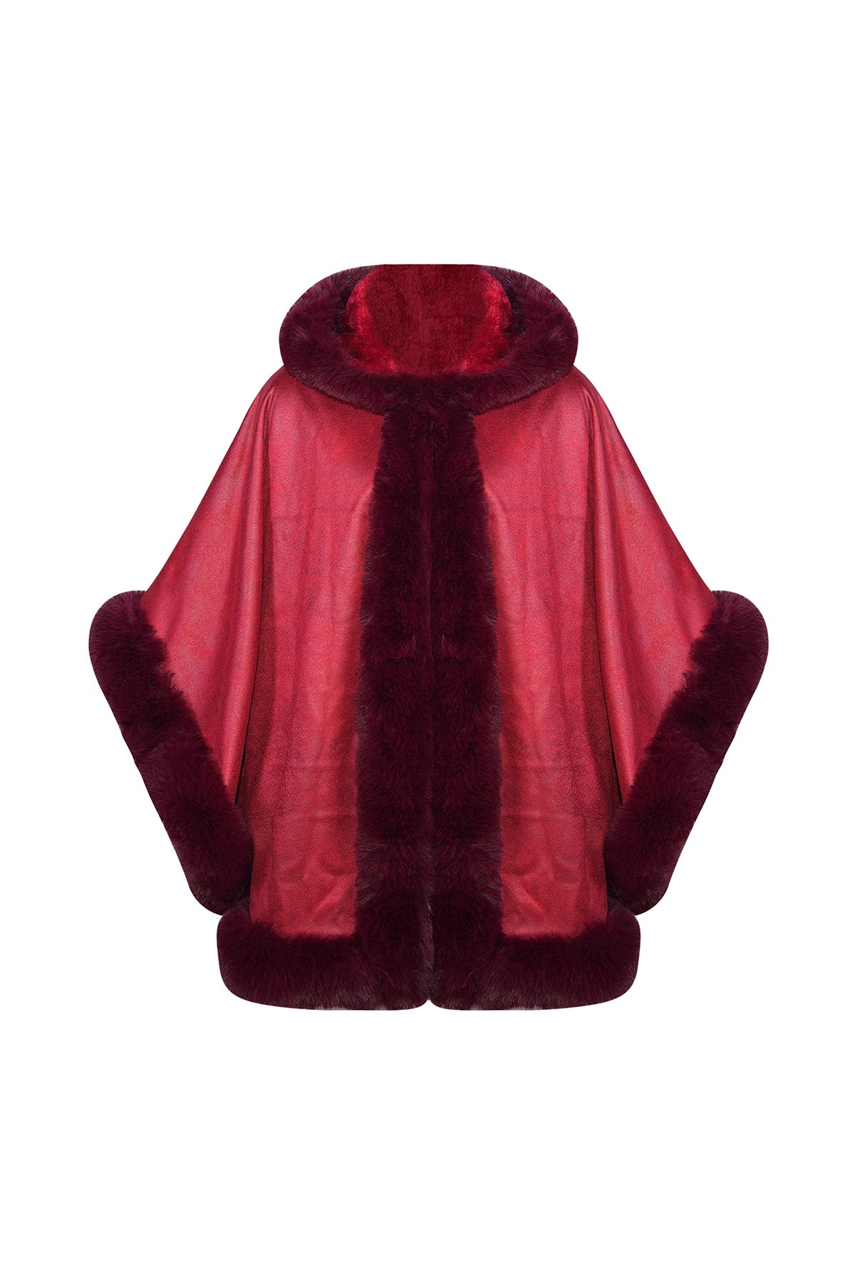 Lucchi Italy Women's Hooded Cape - Red