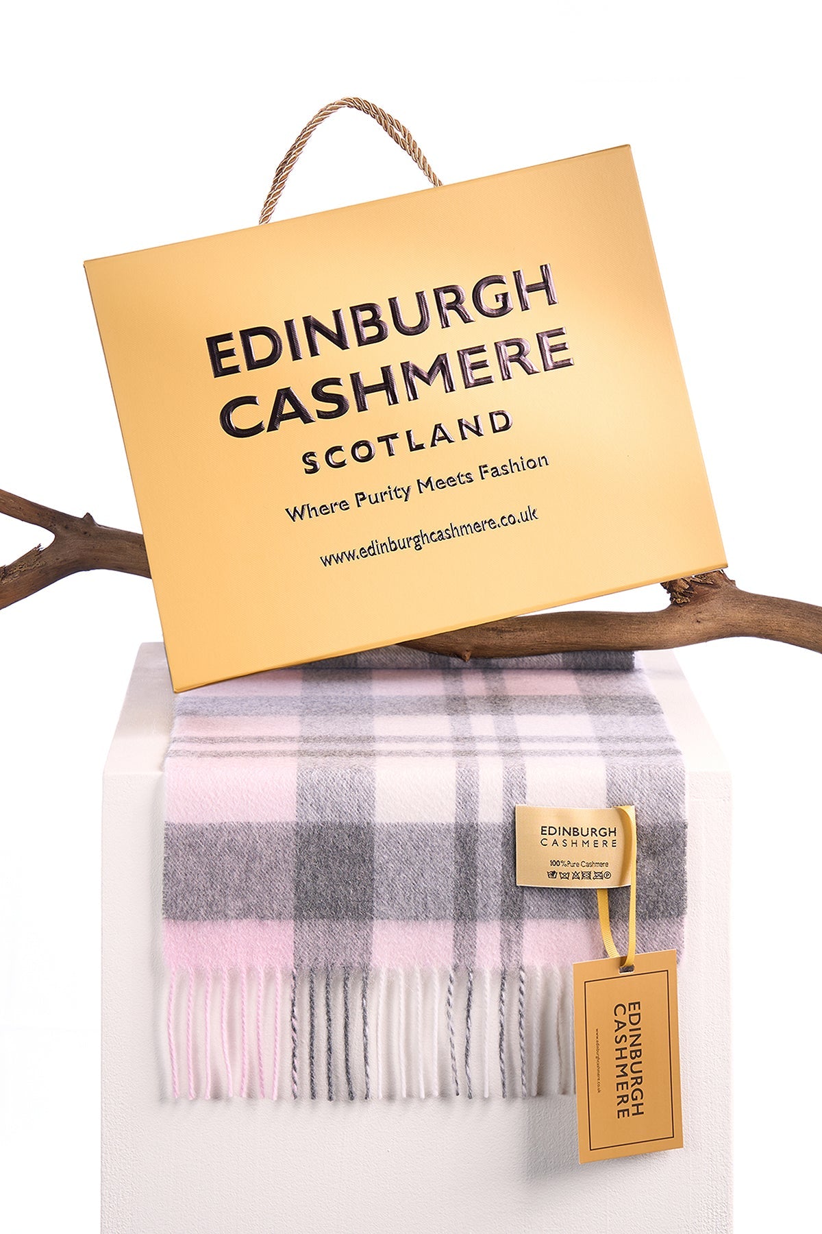 100% Pure Cashmere DC Pink Scarf