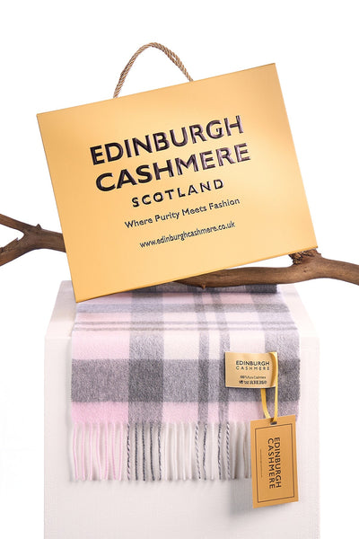 100% Pure Cashmere DC Pink Scarf - Small Size