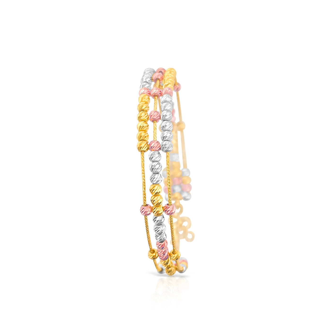 Lucchi Italy 22k Yellow-Gold, White-Gold, and Rose-Gold - Bracelet Style 14