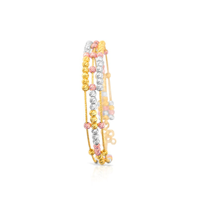 Lucchi Italy 22k Yellow-Gold, White-Gold, and Rose-Gold - Bracelet Style 14