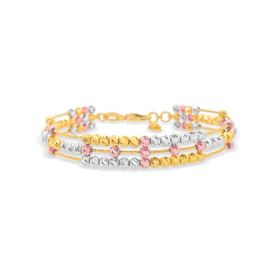 Lucchi Italy 22k Yellow-Gold, White-Gold, and Rose-Gold - Bracelet Style 14