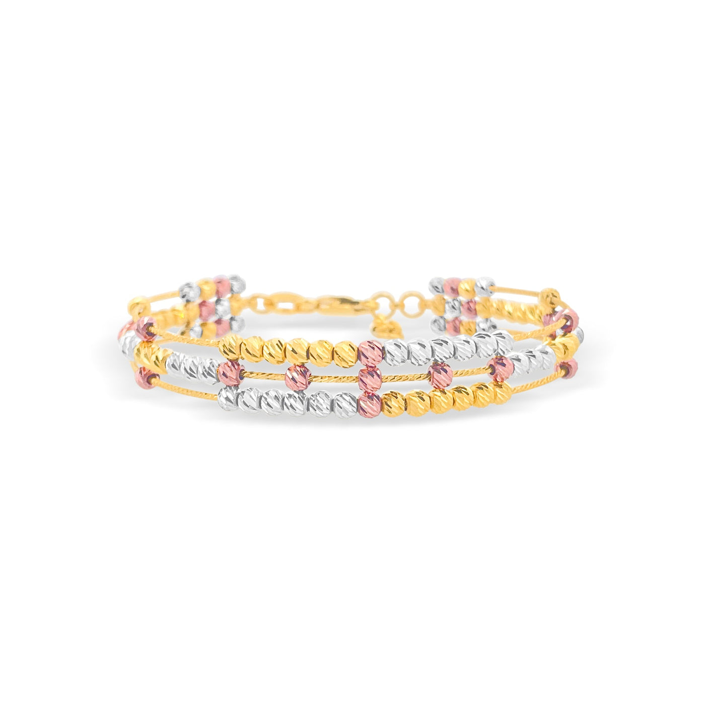 Lucchi Italy 22k Yellow-Gold, White-Gold, and Rose-Gold - Bracelet Style 14