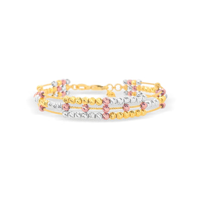 Lucchi Italy 22k Yellow-Gold, White-Gold, and Rose-Gold - Bracelet Style 14