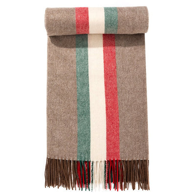 Lucchi Italy Milano Beige Stole 100% Pure Lambswool