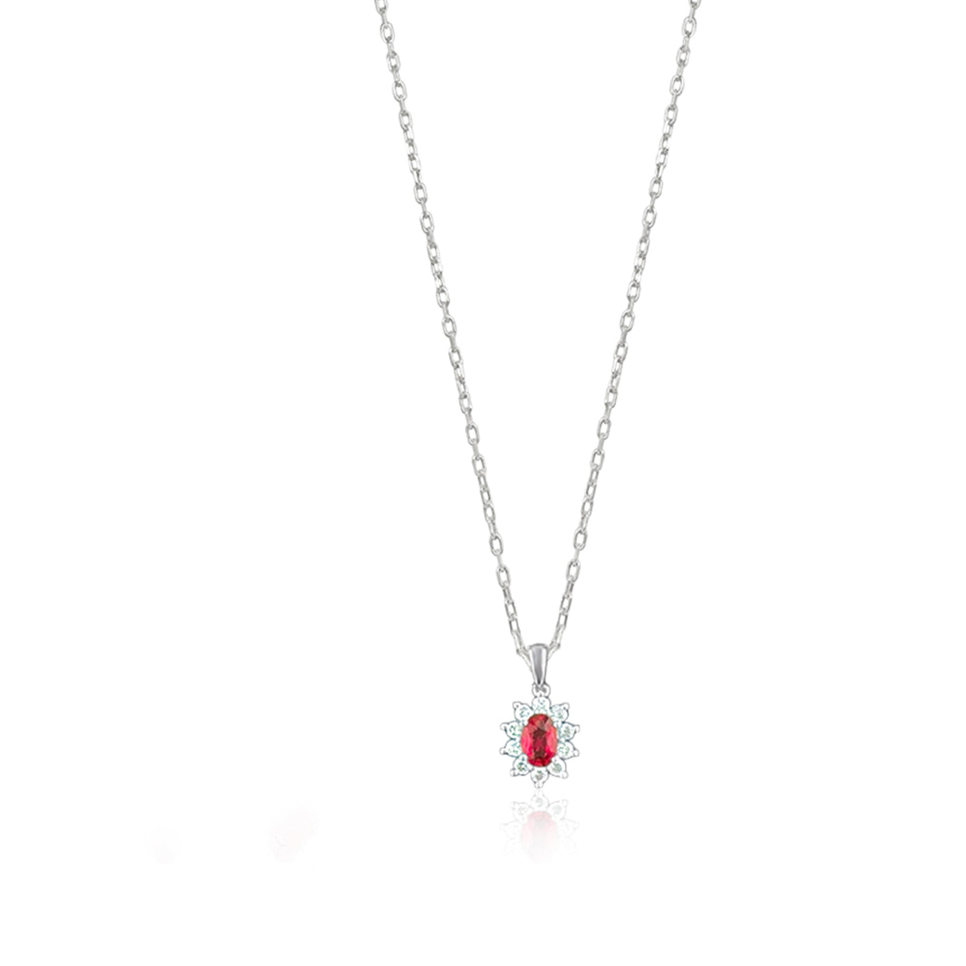 Lucchi Italy 18k White Gold with Ruby - Pendant Style 3