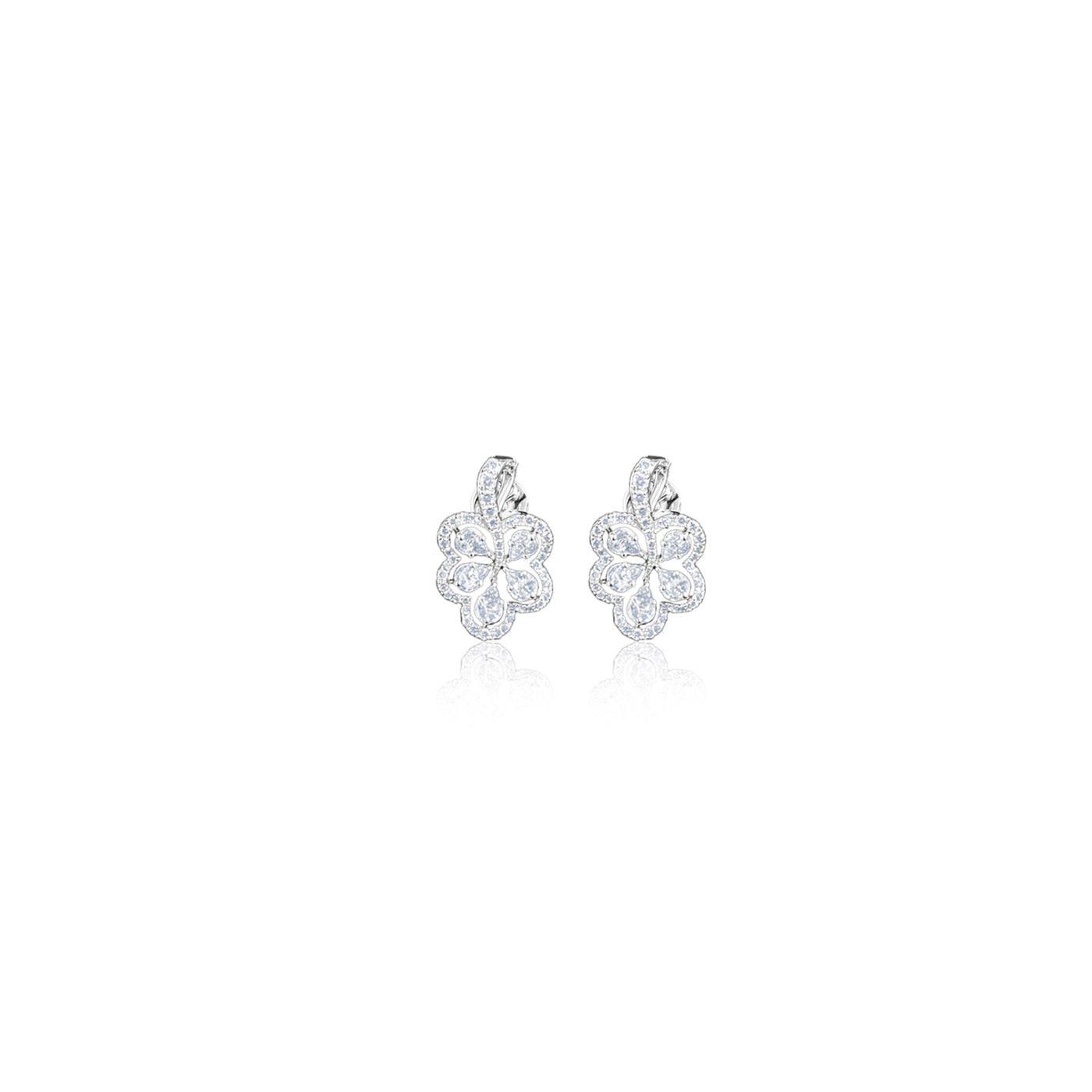 Lucchi Italy 18k White Gold with Diamond - Earring Style 9