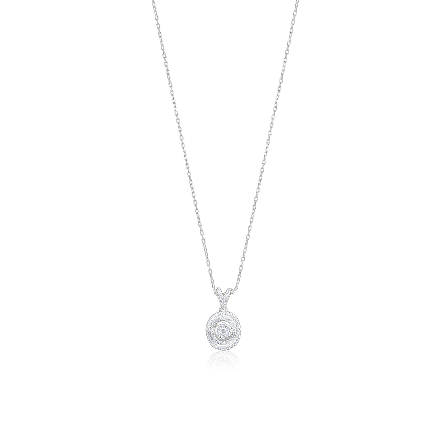 Lucchi Italy 18k White Gold with Diamond - Pendant Style 8