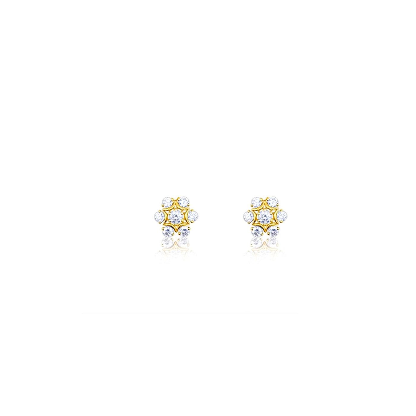 Lucchi Italy 18k Yellow Gold with Diamond - Earring Style 13