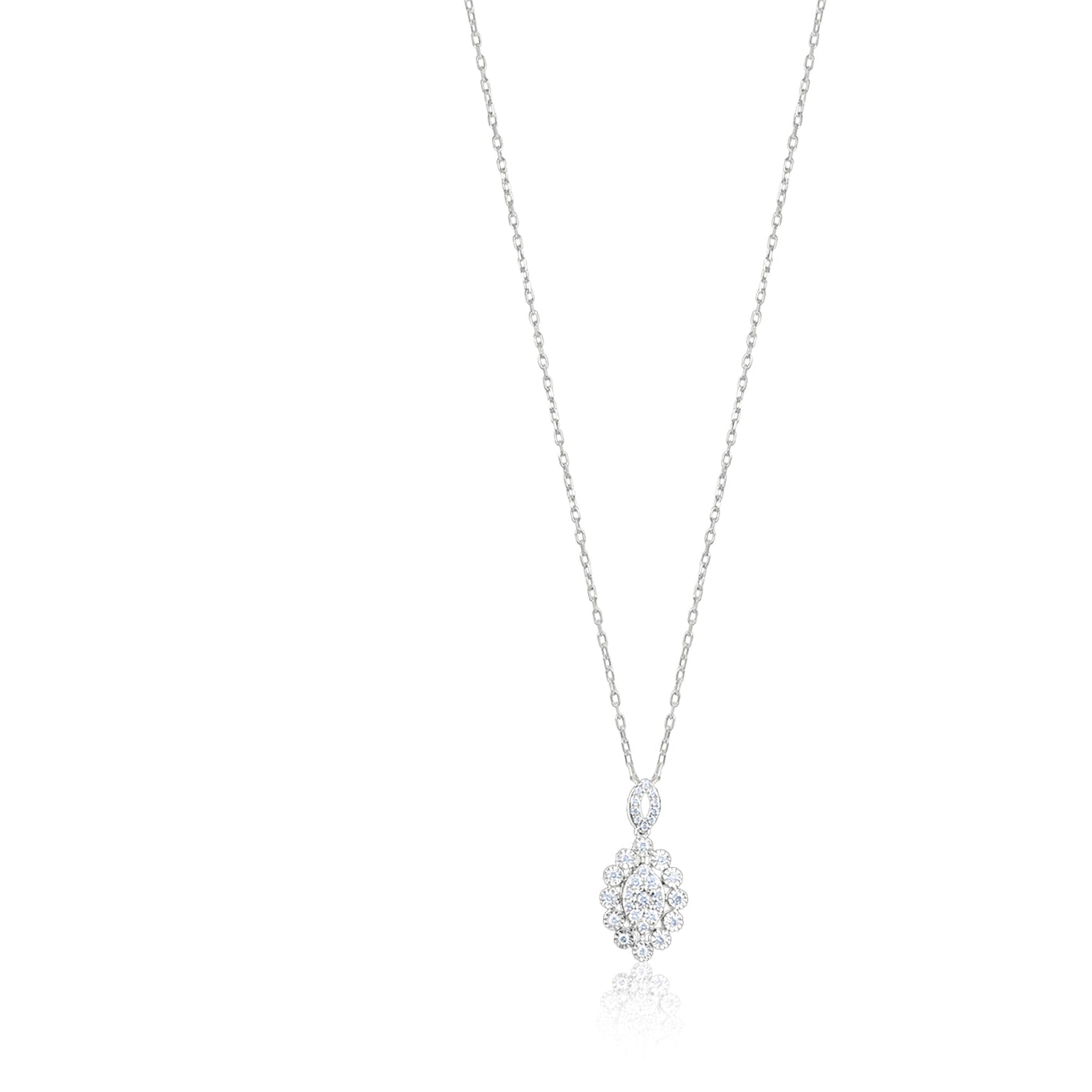Lucchi Italy 18k White Gold with Diamond - Pendant Style 13