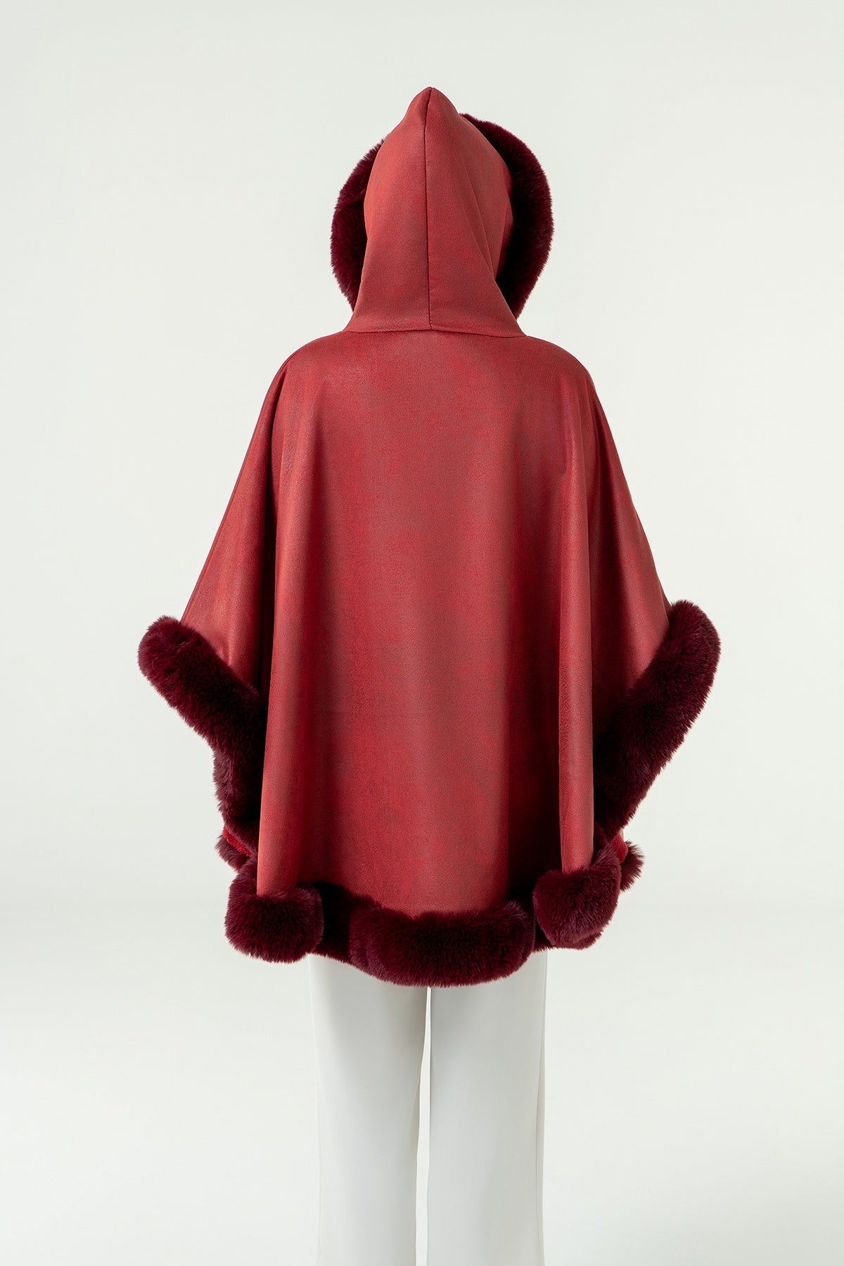 Lucchi Italy Women's Hooded Cape - Red