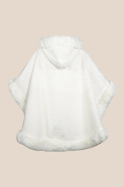 Lucchi Italy Women's Hooded Cape - White