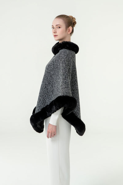 Lucchi Italy Women's Poncho - Black