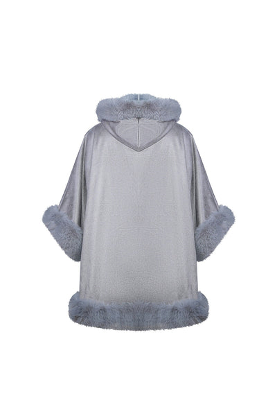 Lucchi Italy Women's Hooded Cape - Grey