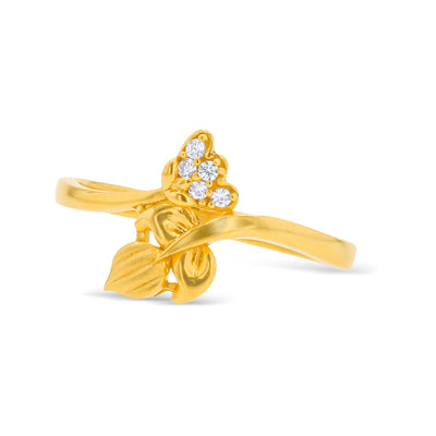 Lucchi Italy 22k Yellow Gold with Stone - Ring Style 73