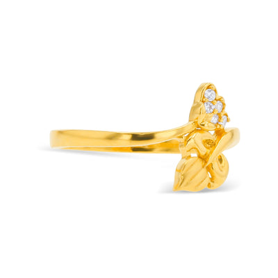 Lucchi Italy 22k Yellow Gold with Stone - Ring Style 73