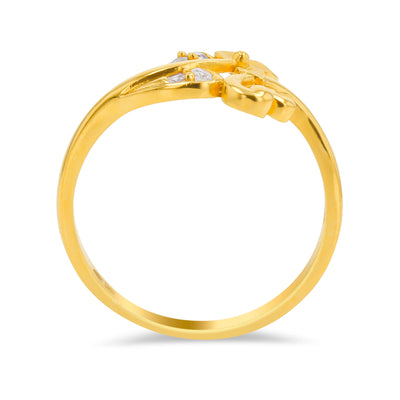 Lucchi Italy 22k Yellow Gold with Stone - Ring Style 73