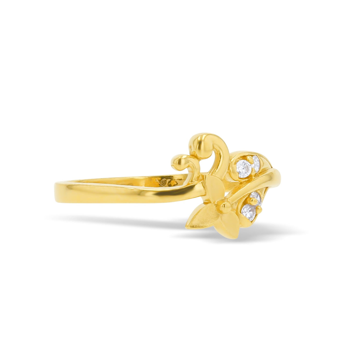 Lucchi Italy 22k Yellow Gold with Stone - Ring Style 74