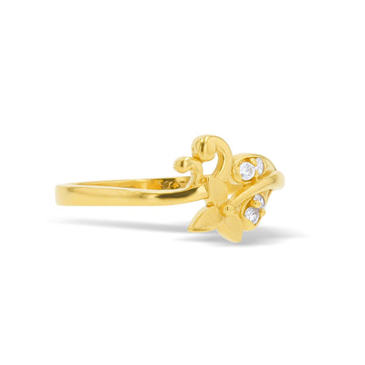 Lucchi Italy 22k Yellow Gold with Stone - Ring Style 74