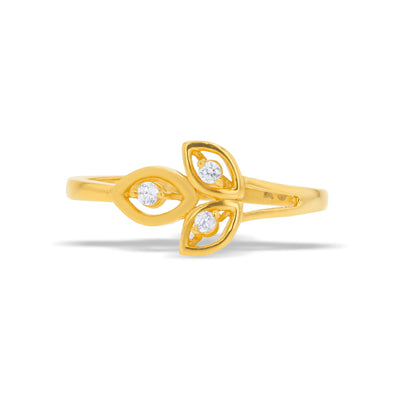 Lucchi Italy 22k Yellow Gold with Stone - Ring Style 75