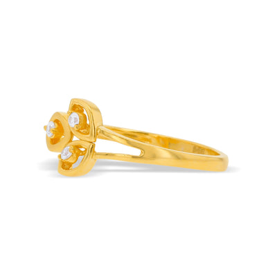 Lucchi Italy 22k Yellow Gold with Stone - Ring Style 75