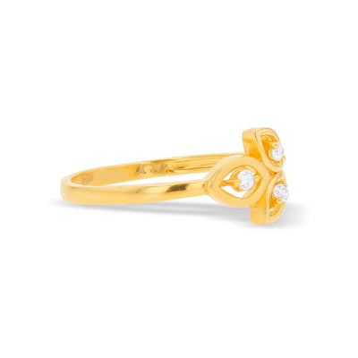 Lucchi Italy 22k Yellow Gold with Stone - Ring Style 75