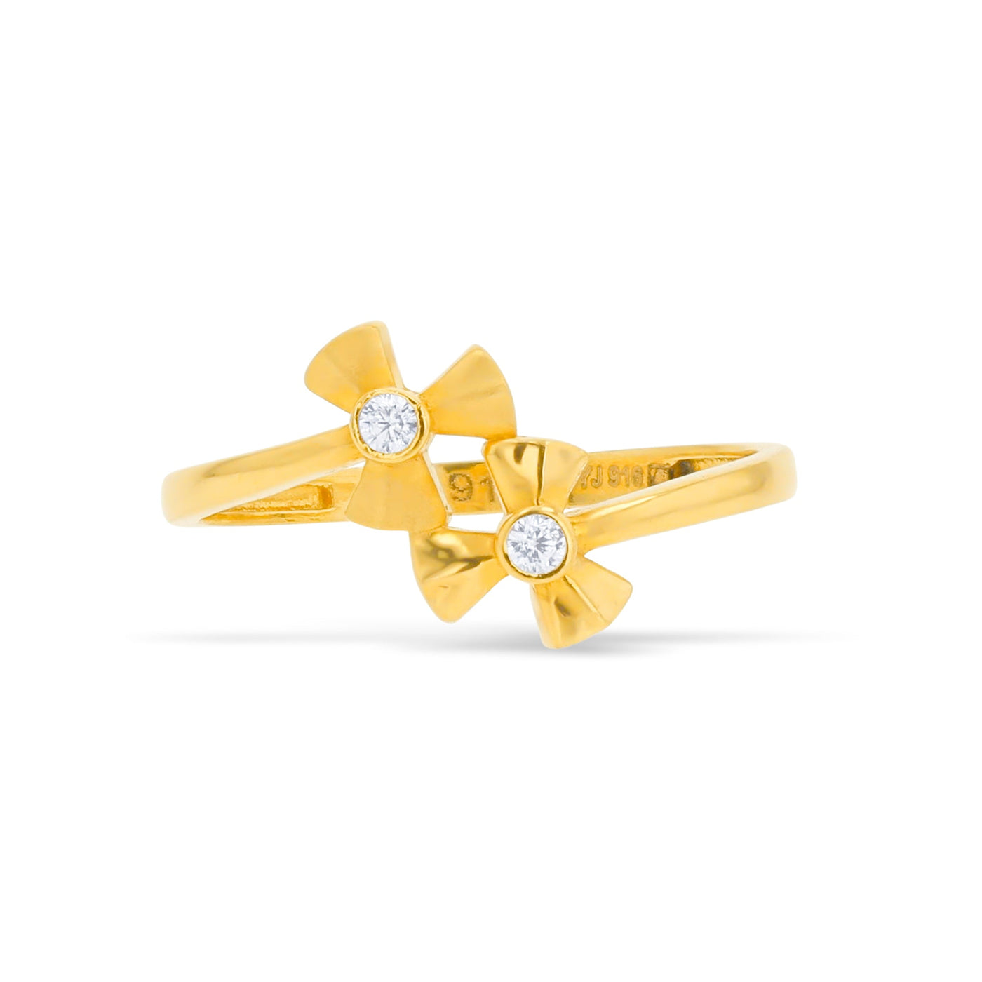 Lucchi Italy 22k Yellow Gold with Stone - Ring Style 80