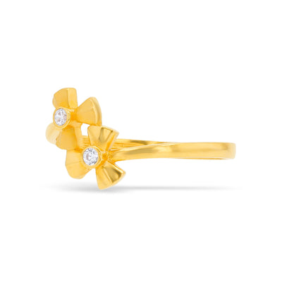 Lucchi Italy 22k Yellow Gold with Stone - Ring Style 80