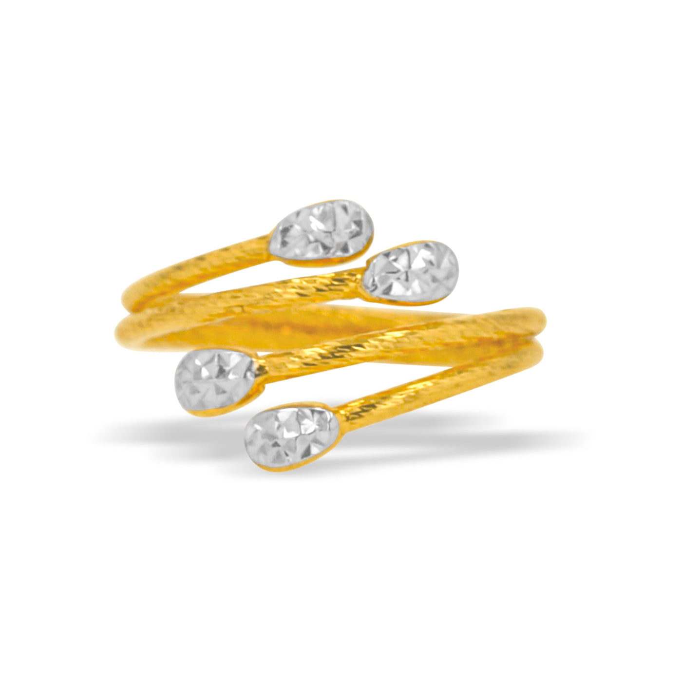 Lucchi Italy 22k Yellow and White Gold - Ring Style 76