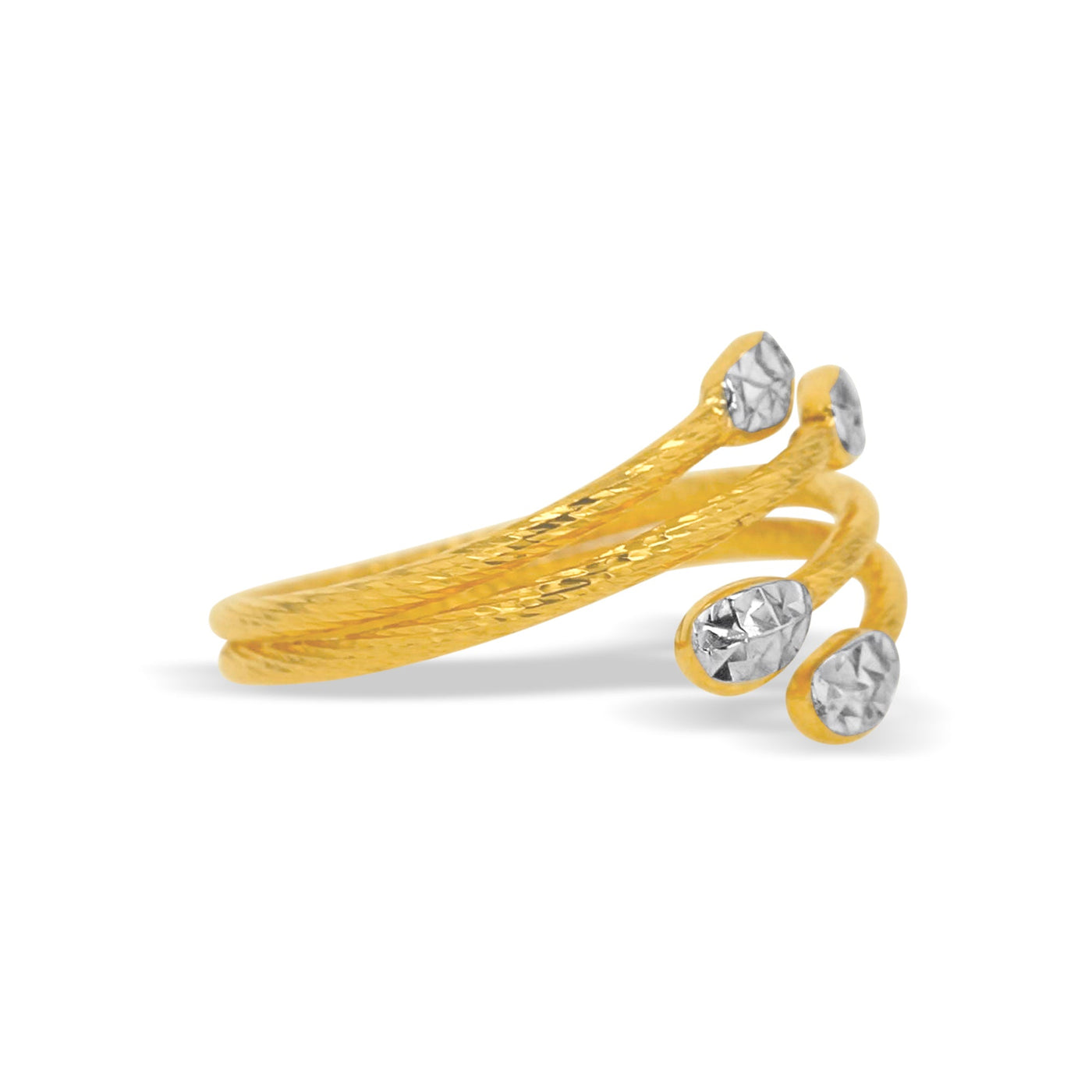 Lucchi Italy 22k Yellow and White Gold - Ring Style 76