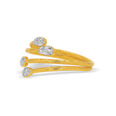 Lucchi Italy 22k Yellow and White Gold - Ring Style 76