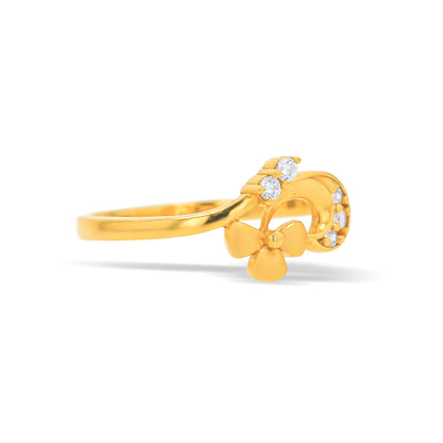 Lucchi Italy 22k Yellow Gold with Stone - Ring Style 79