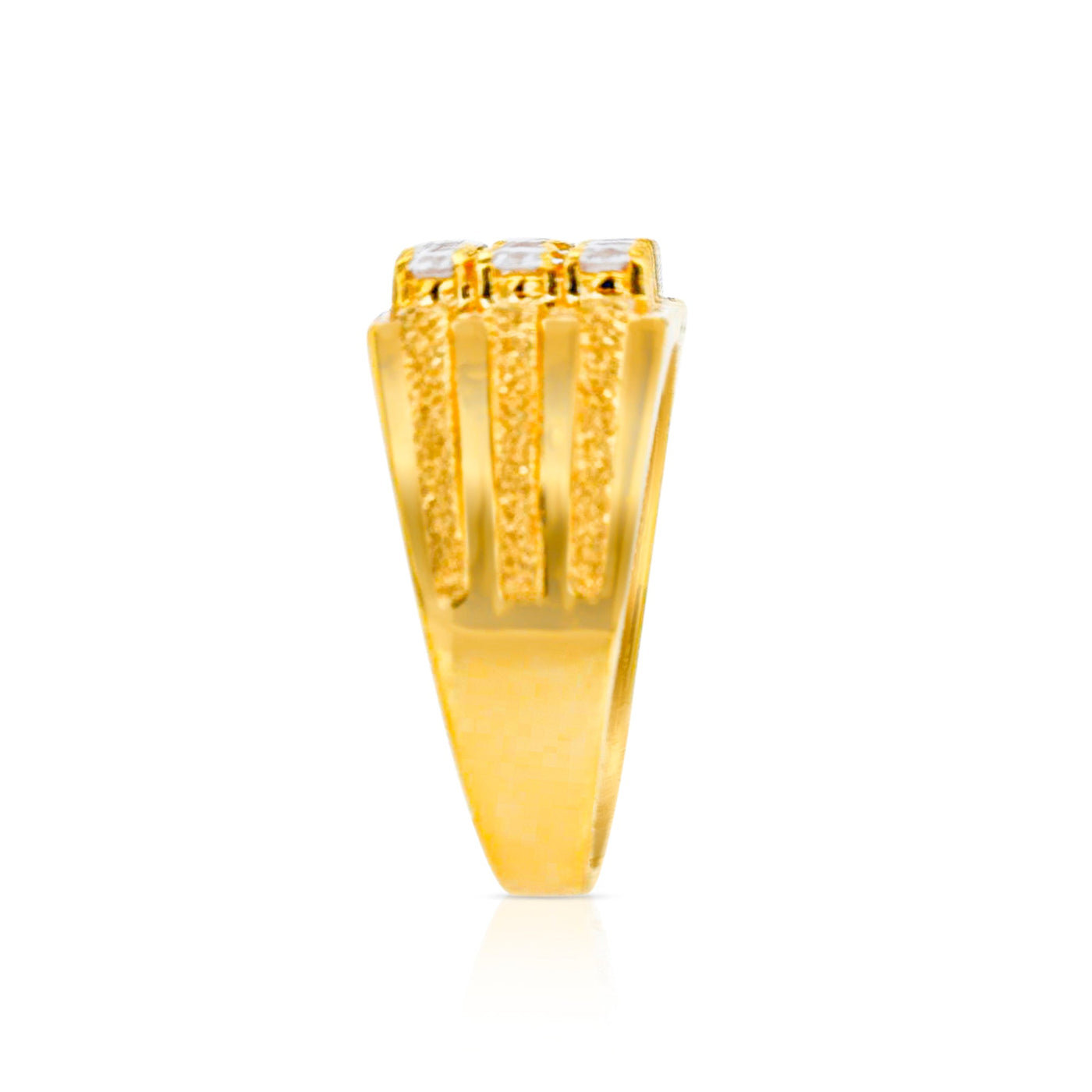 Lucchi Italy 22k Yellow Gold with Stone - Ring Style 67 (Men's Ring)