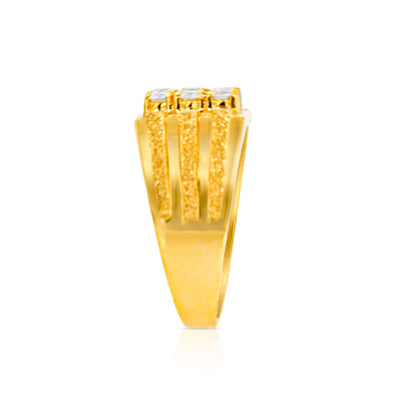 Lucchi Italy 22k Yellow Gold with Stone - Ring Style 67 (Men's Ring)
